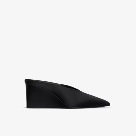 알라이아 여성 새틴 큐브 웨지 뮬 - Alaia Womens Cube Wedge Mules In Satin - als5672x