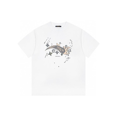 루이비통 남성 라운드 반팔 티셔츠 - Louis vuitton Mens Round Tshirt - lvc6494x