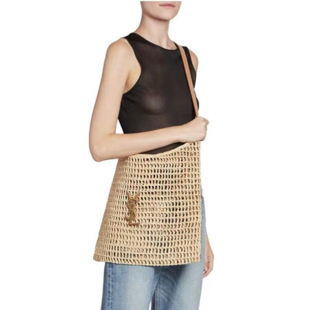 입생로랑 여성 라피아 마크라메 oxalis 숄더백 - Saint Laurent Womens Oxalis Shoulder Bag In Raffia Macramé - ysb5505x