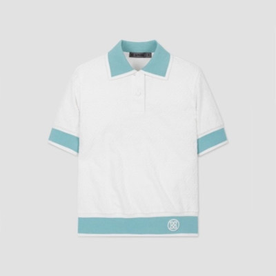 [G/FORE] 지포어 여성 테리 자카드 쇼츠 슬리브 폴로 - gol1627x