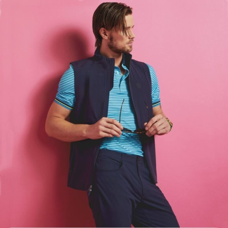 [G/FORE] 지포어 남성 3D 스컬 테크 저지 폴로 셔츠 - gol1651x