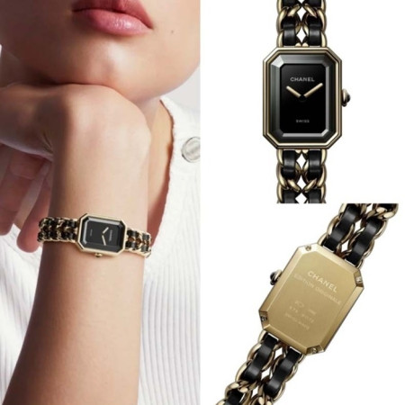 [당일배송] 샤넬 여성 프리미에르 아이코닉 체인워치 로즈골드 - dd833x