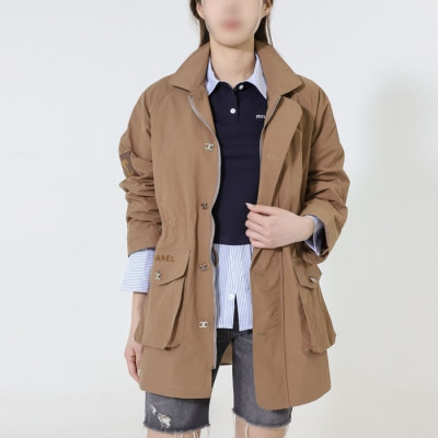 [당일배송] 샤넬 여성 오버핏 드로스트링 야상 - dd836x