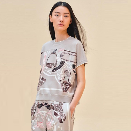 에르메스 여성 크루넥 반팔티 - Hermes Womens Round Tshirt - hec6528x