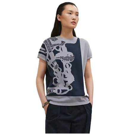 에르메스 여성 크루넥 반팔티 - Hermes Womens Round Tshirt - hec6532x