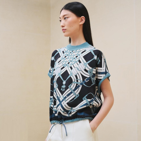 에르메스 여성 크루넥 반팔티 - Hermes Womens Round Tshirt - hec6539x