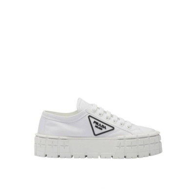 [당일배송] 프라다 여성 리퍼브 더블 휠 나일론 개버딘 스니커즈 - dd904x