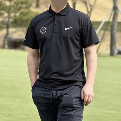 [MALBON x NIKE] 말본  x 나이키 남성 드라이핏 카라넥 티셔츠 - gol1667x