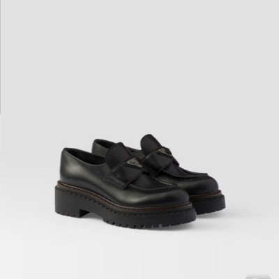 [당일배송] 프라다 여성 더블 초콜릿 가죽 로퍼 - dd916x