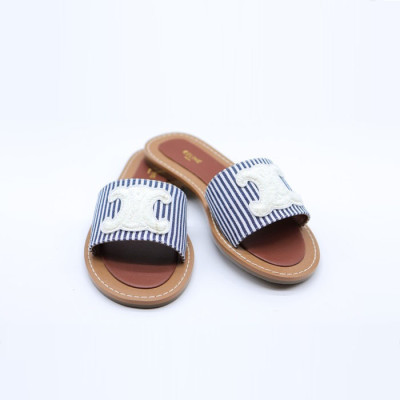 [당일배송] 셀린느 여성 림피아 트리옹프 스트라이프 뮬 샌들 - dd920x