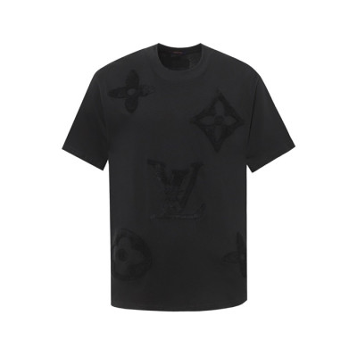 루이비통 남성 라운드 반팔 티셔츠 - Louis vuitton Mens Round Tshirt - lvc6555x