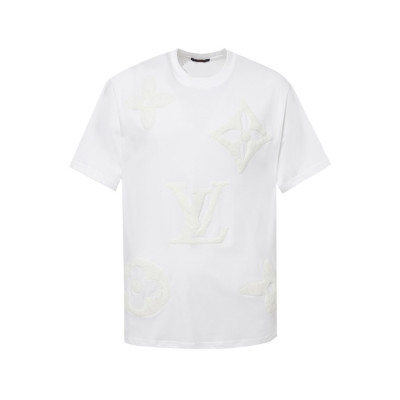 루이비통 남성 라운드 반팔 티셔츠 - Louis vuitton Mens Round Tshirt - lvc6556x