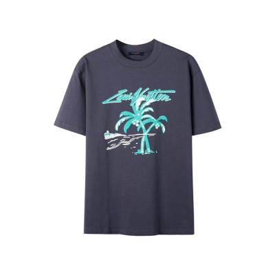 루이비통 남성 라운드 반팔 티셔츠 - Louis vuitton Mens Round Tshirt - lvc6584x