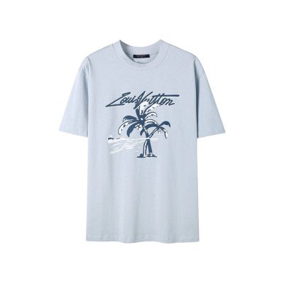 루이비통 남성 라운드 반팔 티셔츠 - Louis vuitton Mens Round Tshirt - lvc6585x