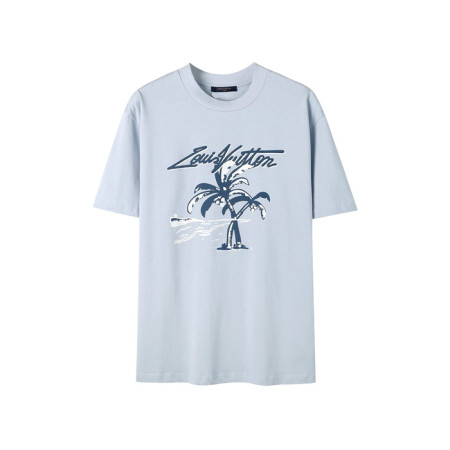 루이비통 남성 라운드 반팔 티셔츠 - Louis vuitton Mens Round Tshirt - lvc6585x
