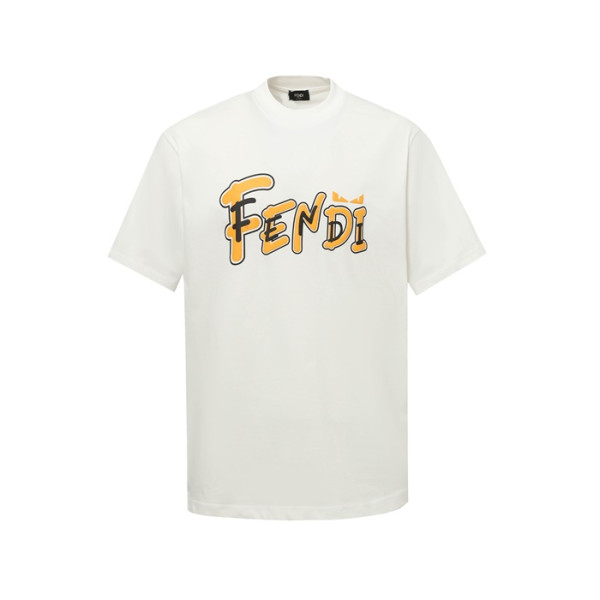 펜디 남성 라운드 반팔 티셔츠 - Fendi Mens Round Tshirt - fec6596x