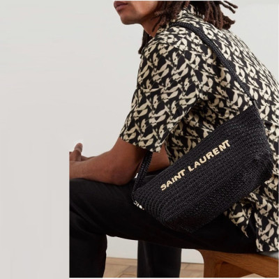 입생로랑 남/녀 라피아  숄더백 - Saint Laurent Unisex Raffia Shoulder Bag - ysb5621x