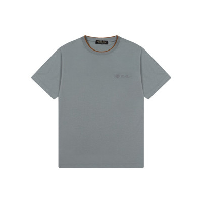로로피아나 남성 라운드 반팔티 - Loro Piana Mens Round Tshirt - lpc6636x