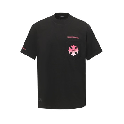 크롬하츠 남성 라운드 반팔티 - Chrom Hearts Mens Round Tshirt - chc6641x