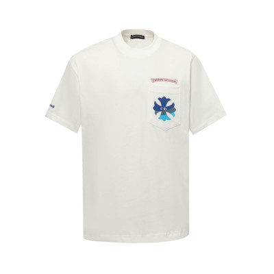 크롬하츠 남성 라운드 반팔티 - Chrom Hearts Mens Round Tshirt - chc6646x