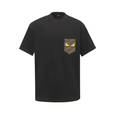 펜디 남성 라운드 반팔 티셔츠 - Fendi Mens Round Tshirt - fec6649x