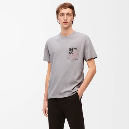 로에베 남성 라운드 반팔티 - Loewe Mens Round Tshirt - loc6661x
