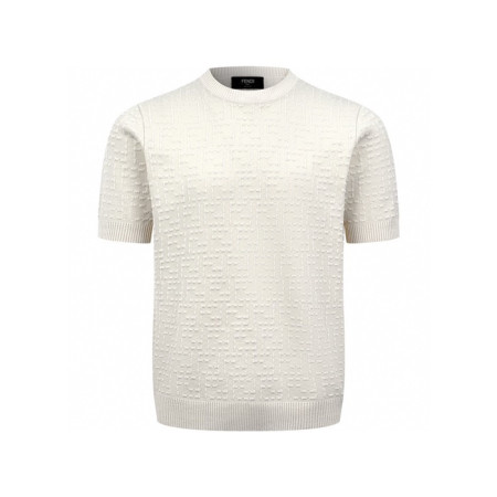 펜디 남성 라운드 반팔 티셔츠 - Fendi Mens Round Tshirt - fec6676x