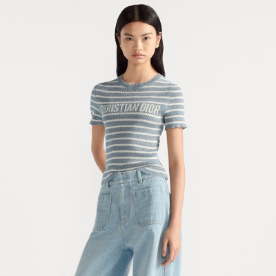 디올 여성 라운드 티셔츠 - Dior Womens Round Tshirt - dic6688x