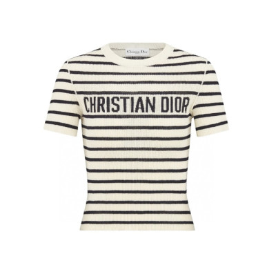 디올 여성 라운드 티셔츠 - Dior Womens Round Tshirt - dic6690x