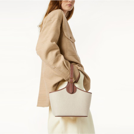 로로피아나 여성 보빈 캔버스 토트백 - Loro Piana Womens Bobbin Canvas Tote Bag - lpb5667x