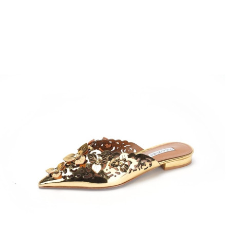 아쿠아주라 여성 플라워 뮬 - Aquazzura Womens Flower Mules - aqs5759x