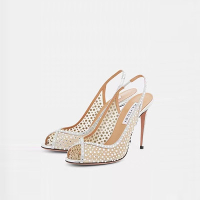 아쿠아주라 여성 크리스탈 슬링백 - Aquazzura Womens Crystal Slingback - aqs5813x