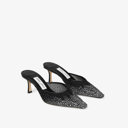 지미추 여성 비비 65 크리스털 메시 뮬 - Jimmy Choo Womens Vivi 65 Crystal Mesh Mules - jis5852x