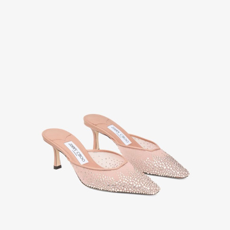 지미추 여성 비비 65 크리스털 메시 뮬 - Jimmy Choo Womens Vivi 65 Crystal Mesh Mules - jis5853x