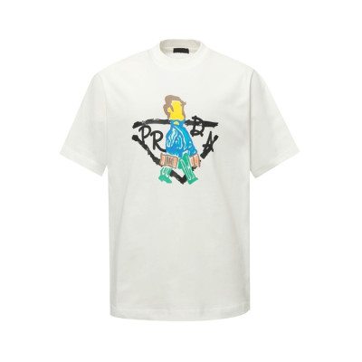 프라다 남성 라운드 반팔티 - Prada Mens Round Tshirt - prc6854x