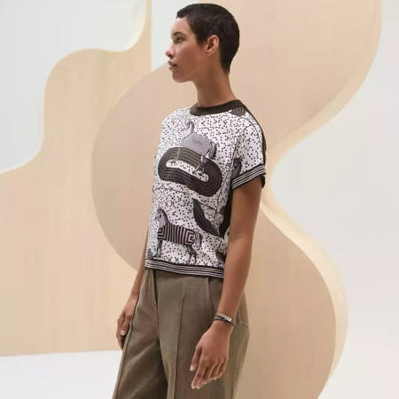 에르메스 여성 크루넥 반팔티 - Hermes Womens Round Tshirt - hec6901x