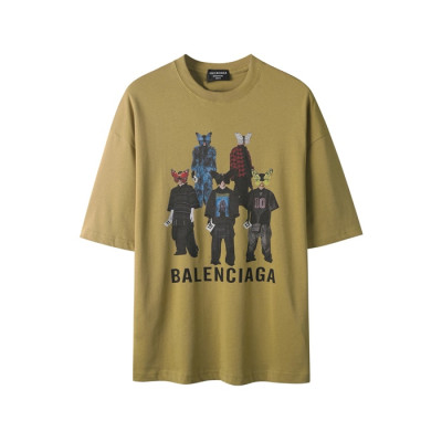 발렌시아가 남성 라운드 반팔 티셔츠 - Balenciaga Mens Round Tshirt - bac6937x