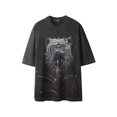 발렌시아가 남성 라운드 반팔 티셔츠 - Balenciaga Mens Round Tshirt - bac6943x