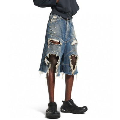 발렌시아가 남성 데님 쇼츠 - Balenciaga Mens Denim Shorts - bac7019x