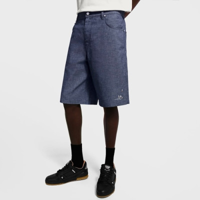 루이비통 남성 데님 쇼츠 - Louis vuitton Mens Denim Shorts - lvc7042x