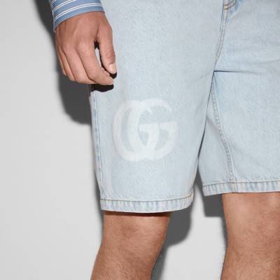 구찌 남성 데님 쇼츠 - Gucci Mens Denim Shorts - guc7054x