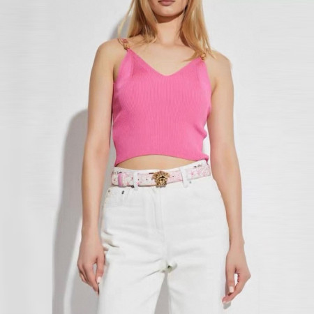 베르사체 여성 Safety Pin 니트 크롭 탑 - Versace Womens Safety Pin Knit Crop Tops - vec7081x