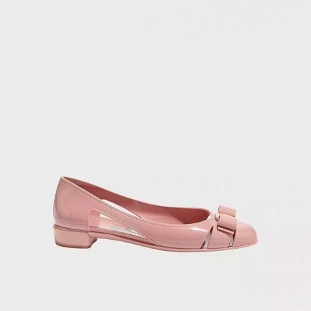 페라가모 여성 바리나 발레리나 플랫 슈즈 - Salvatore Ferragamo Womens Varina Amaretti Flat Shoes - fes6016x