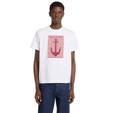 구찌 남성 라운드 반팔티 - Gucci Mens Round Tshirt - guc7092x