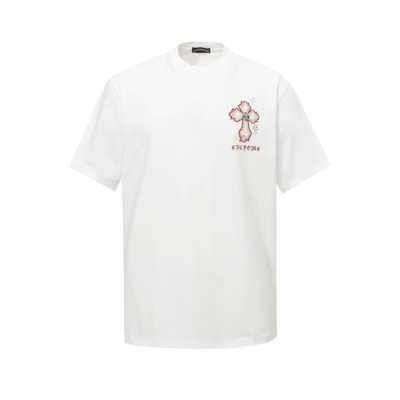 크롬하츠 남성 라운드 반팔티 - Chrom Hearts Mens Round Tshirt - chc7103x