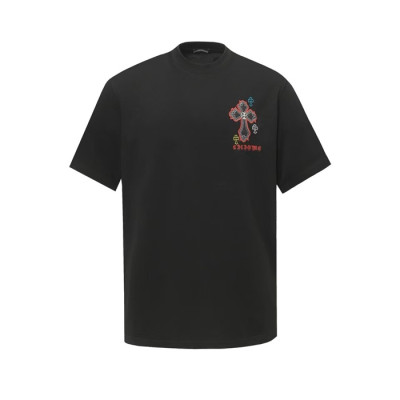 크롬하츠 남성 라운드 반팔티 - Chrom Hearts Mens Round Tshirt - chc7104x