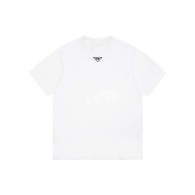 프라다 남성 라운드 반팔티 - Prada Mens Round Tshirt - prc7129x