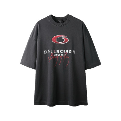 발렌시아가 남성 라운드 반팔 티셔츠 - Balenciaga Mens Round Tshirt - bac7159x