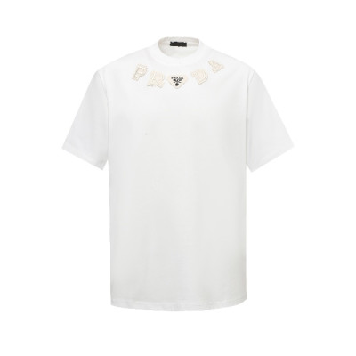 프라다 남성 라운드 반팔티 - Prada Mens Round Tshirt - prc7182x