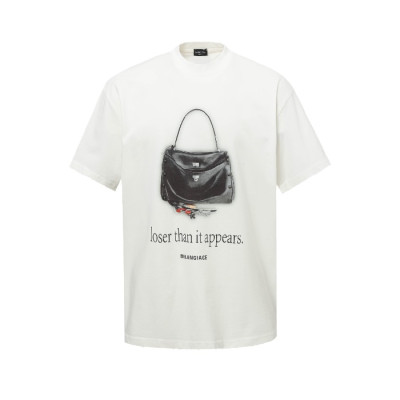 발렌시아가 남성 라운드 반팔 티셔츠 - Balenciaga Mens Round Tshirt - bac7190x